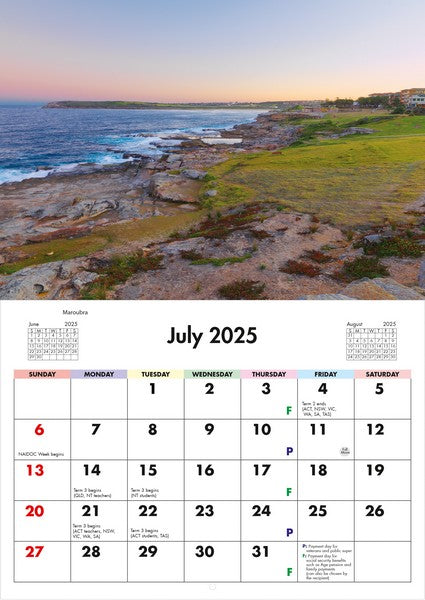2025 Sydney Beaches Wall Calendar