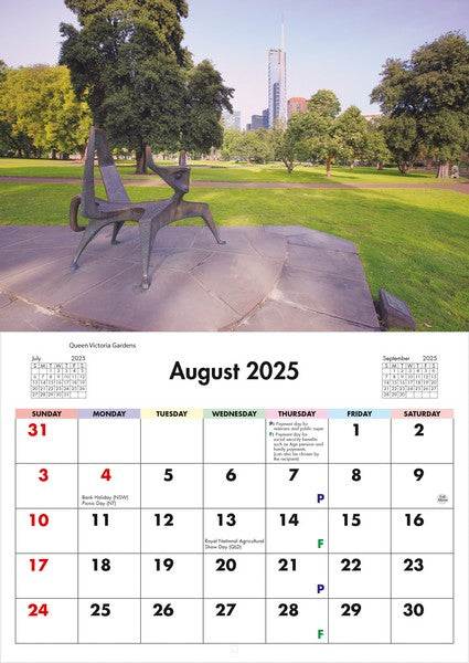 2025 Melbourne Wall Calendar