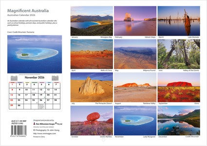 2026 Magnificent Australia Wall Calendar