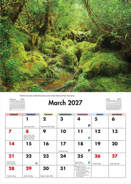 2027 Magnificent Australia Wall Calendar