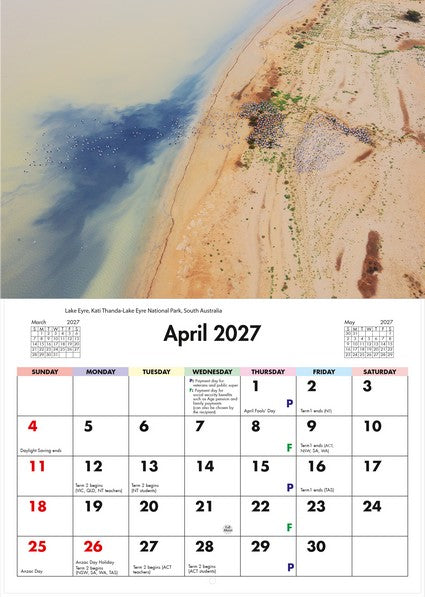 2027 National Parks of Australia Wall Calendar