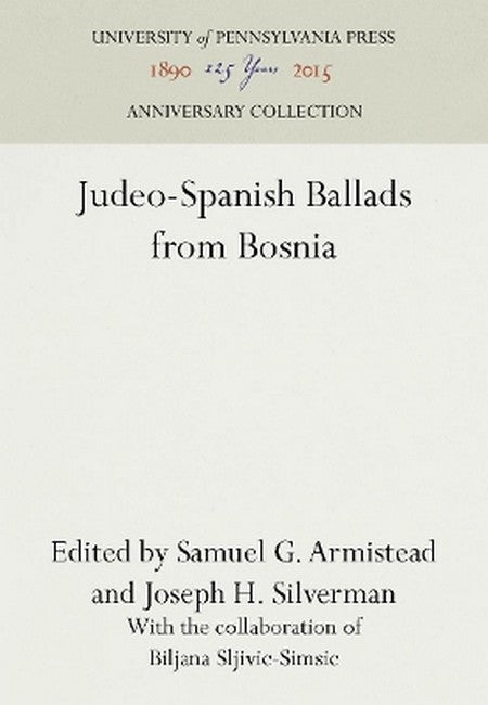 Judeo-Spanish Ballads from Bosnia