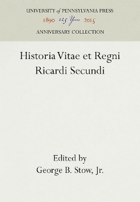 Historia Vitae et Regni Ricardi Secundi 2016/e