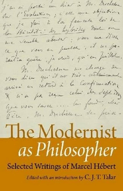 The Modernist as Philosopher