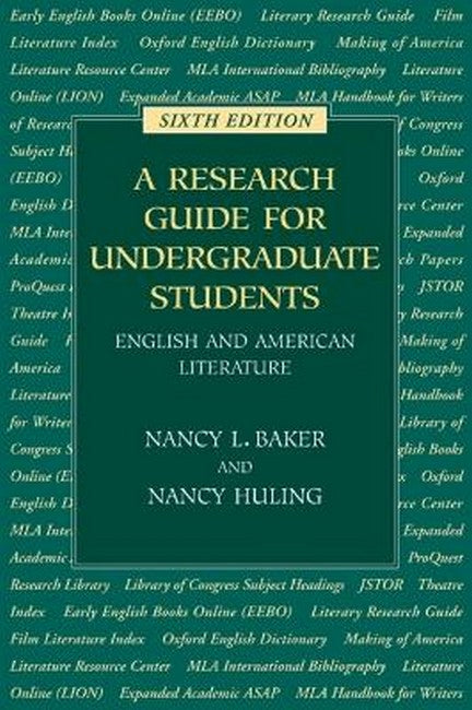 A Research Guide for Undergraduate Students
