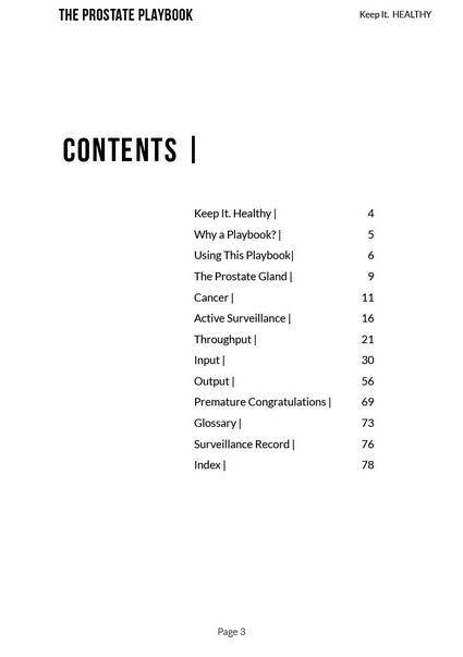 The Prostate Playbook