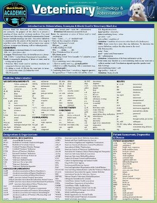 Veterinary Terminology & Abbreviations