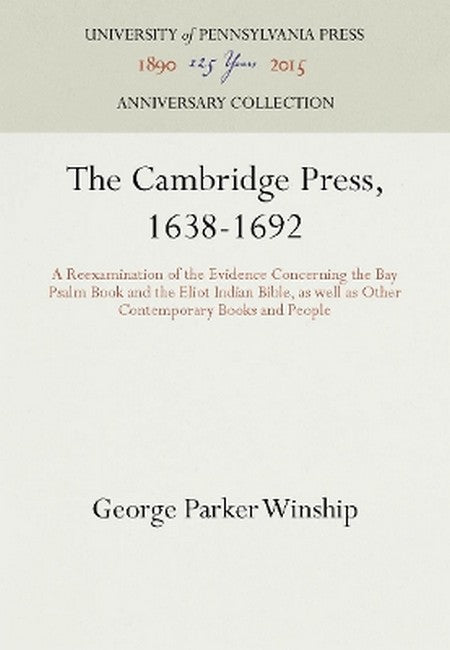 The Cambridge Press, 1638-1692 2016/e