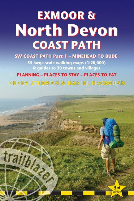 Exmoor & North Devon Coast Path Trailblazer Walking Guide 3/e