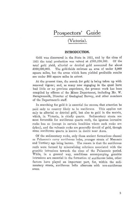 Prospector's Guide: Victoria