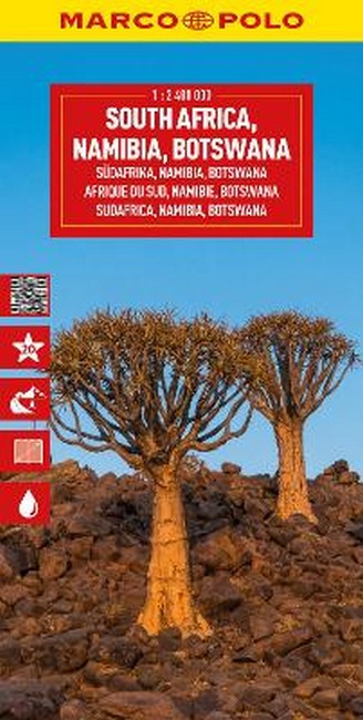 South Africa, Namibia & Botswana Marco Polo Map
