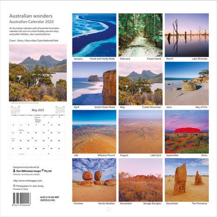 2025 Australian Wonders Wall Calendar