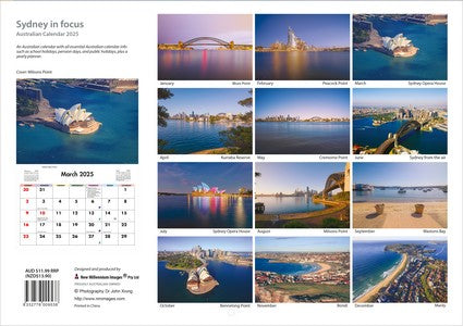 2025 Sydney in Focus Wall Calendar