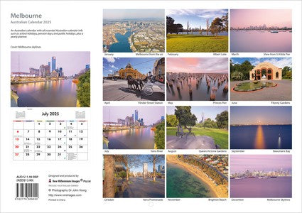 2025 Melbourne Wall Calendar