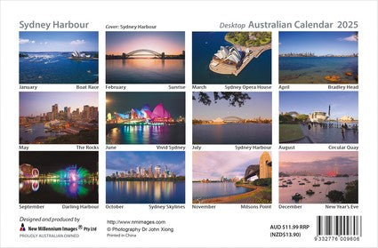 2025 Sydney Harbour Desktop Calendar