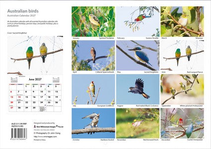 2027 Australian Birds Wall Calendar
