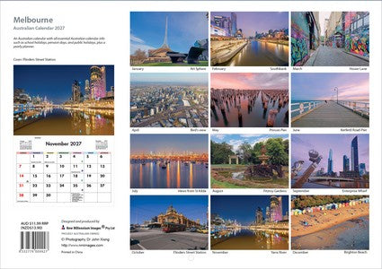 2027 Melbourne Wall Calendar