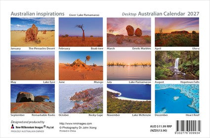 2027 Australian Inspirations Desktop Calendar