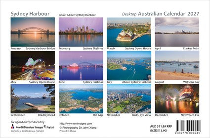 2027 Sydney Harbour Desktop Calendar