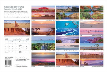 2027 Australia Panorama Large Wall Spiral Bound Calendar