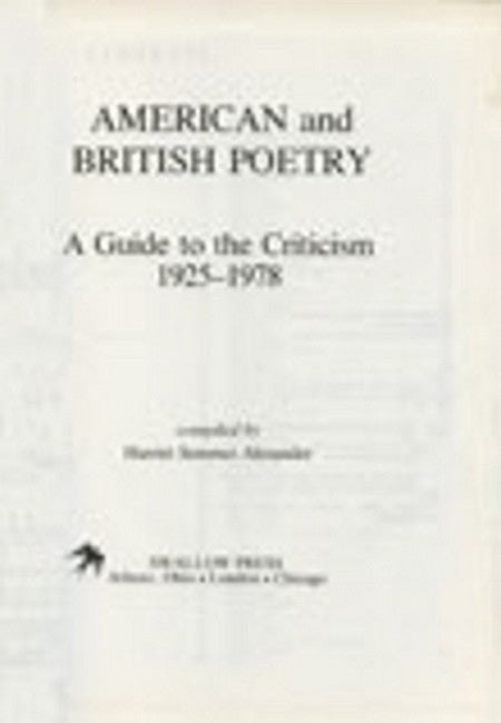 American and British Poetry