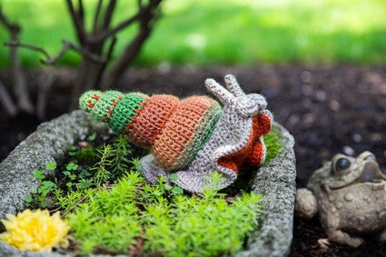Crochet Snails and Mushroom Sprites