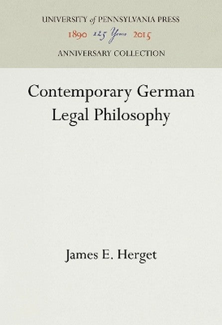 Contemporary German Legal Philosophy