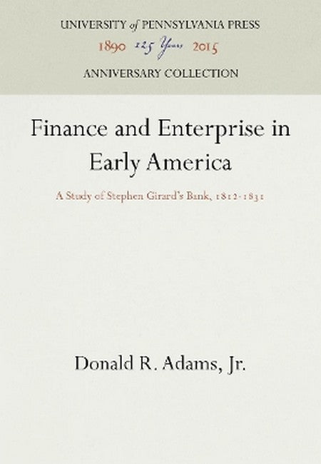 Finance and Enterprise in Early America