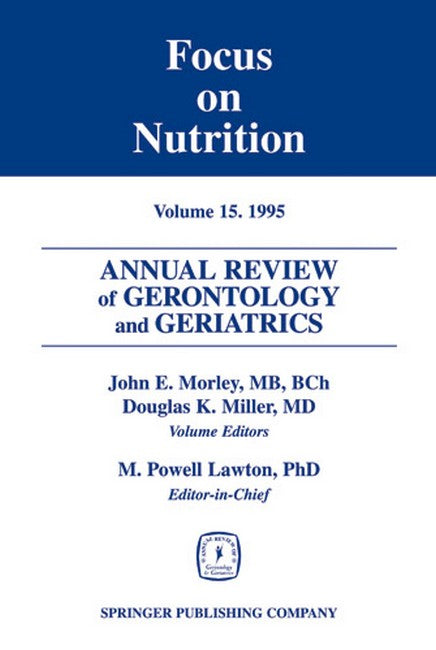 Annual Review of Gerontology and Geriatrics, Volume 15, 1995