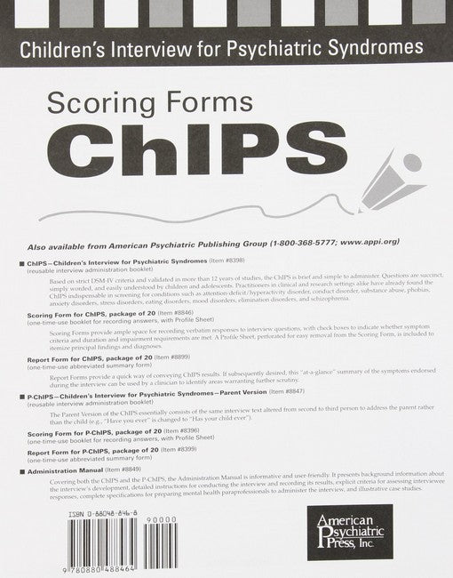 Scoring Forms for ChIPS