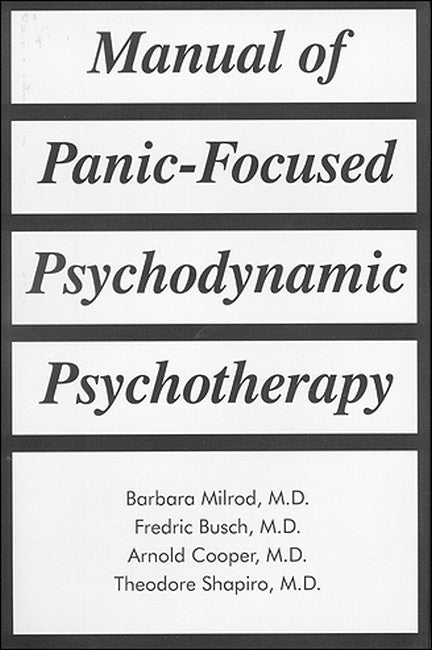 Manual of Panic-Focused Psychodynamic Psychotherapy