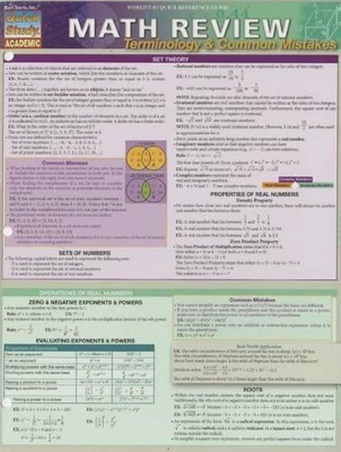 Math Review: Terminology & Common Mistakes