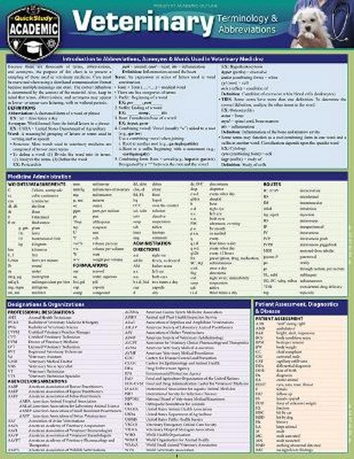 Veterinary Terminology & Abbreviations