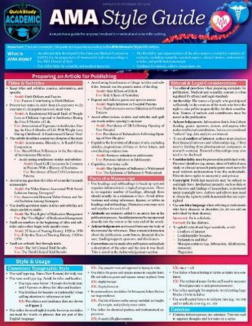 AMA Style Guide for Science & Medical Writing 2/e
