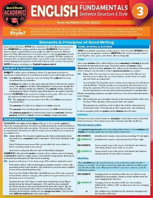 English Fundamentals 3 - Sentence Structure & Style 2/e