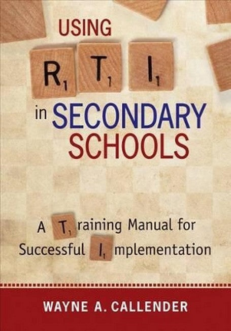 Using RTI in Secondary Schools