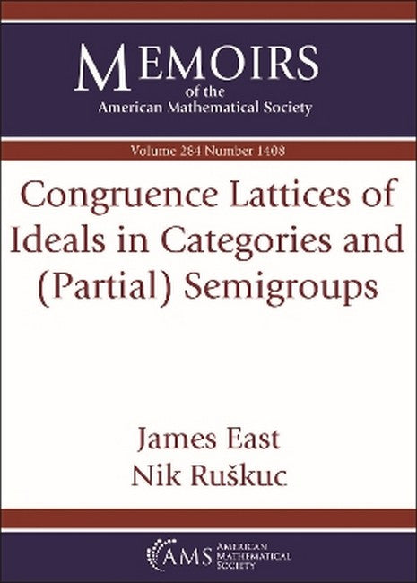 Congruence Lattices of Ideals in Categories and (Partial) Semigroups