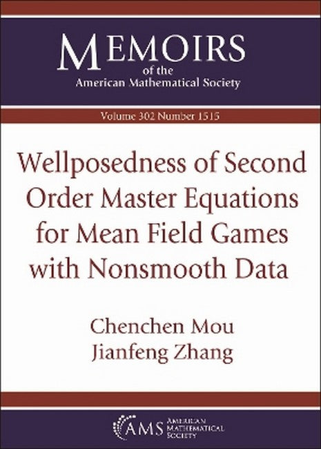 Wellposedness of Second Order Master Equations for Mean Field Games with Nonsmooth Data