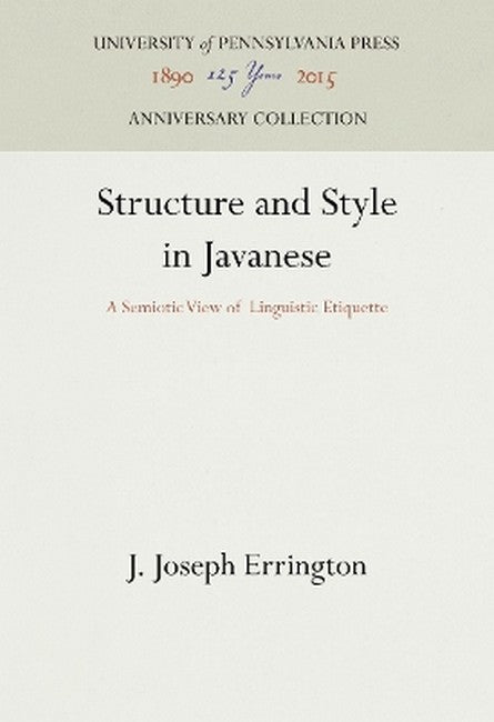 Structure and Style in Javanese