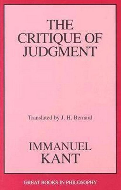 The Critique of Judgment