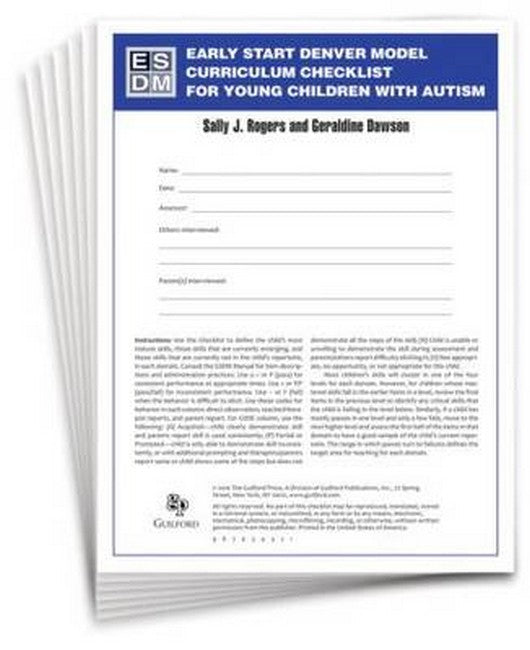 Early Start Denver Model Curriculum Checklist for Young Children with Au