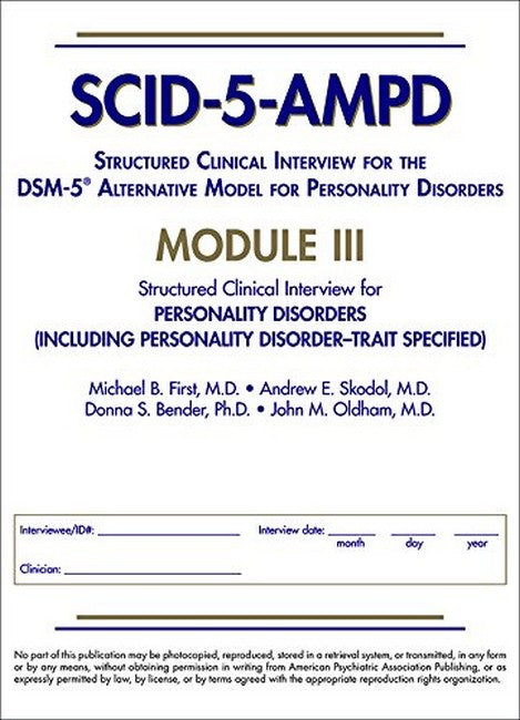 Structured Clinical Interview for the DSM-5® Alternative Model for Pe