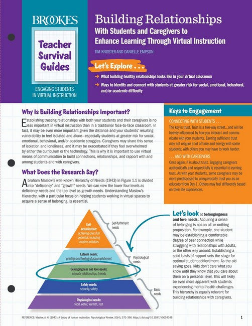 Building Relationships with Students and Caregivers to Enhance Learning