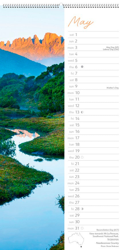 2027 Wild Places of Australia Slimline Calendar