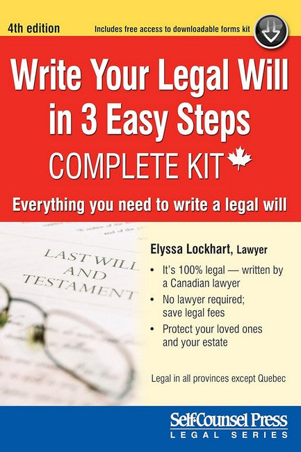 Write Your Legal Will in 3 Easy Steps - CAN: 4/e