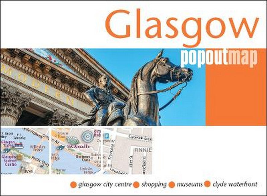 Popout Map Glasgow - Pocket-sized, pop-up street map of Glasgow city centre