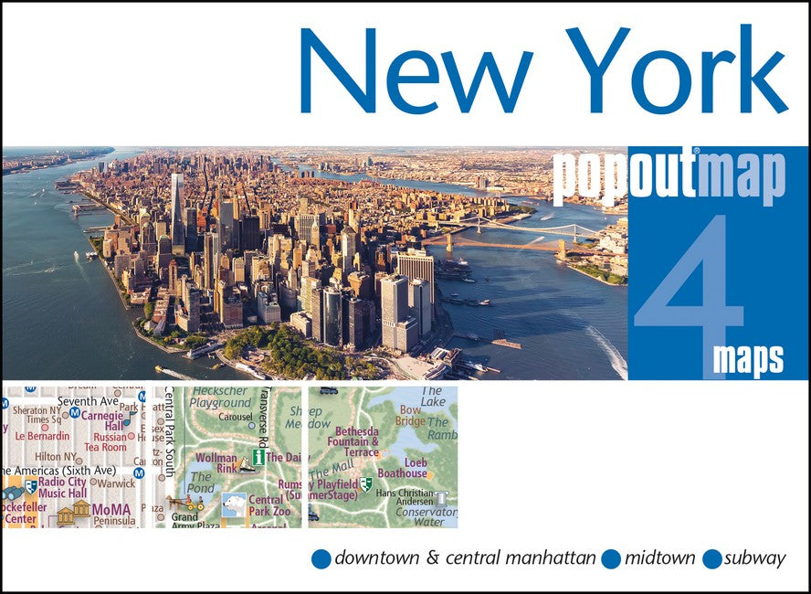 New York PopOut Map - pocket size, pop up map of new york city