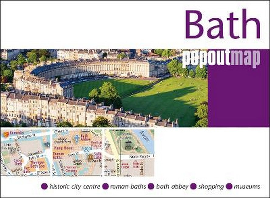 Bath PopOut Map - pocket size, pop up map of Bath city centre