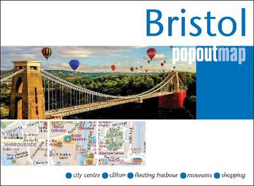 Bristol PopOut Map - pocket size, pop up map of Bristol city centre