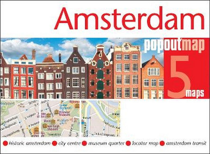 Amsterdam PopOut Map - pocket size, pop up map of Amsterdam city centre